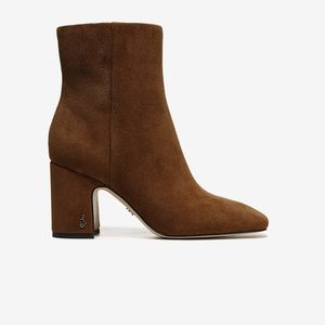 Sam Edelman Fawn Chocolate Suede Booties (Size 8)